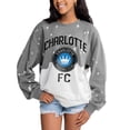 thumbnail image 1 of Women's Gameday Couture Gray Charlotte FC Twice As Nice Pullover Sweatshirt, 1 of 1