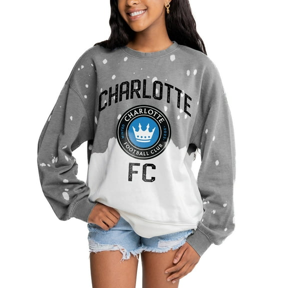 Women's Gameday Couture Gray Charlotte FC Twice As Nice Pullover Sweatshirt