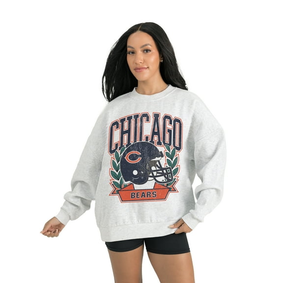 Women's Gameday Couture Gray Chicago Bears Heritage Premium Fleece Pullover Sweatshirt