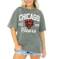 thumbnail image 1 of Women's Gameday Couture  Gray Chicago Bears Tackle Titan Boyfriend Washed T-Shirt, 1 of 2