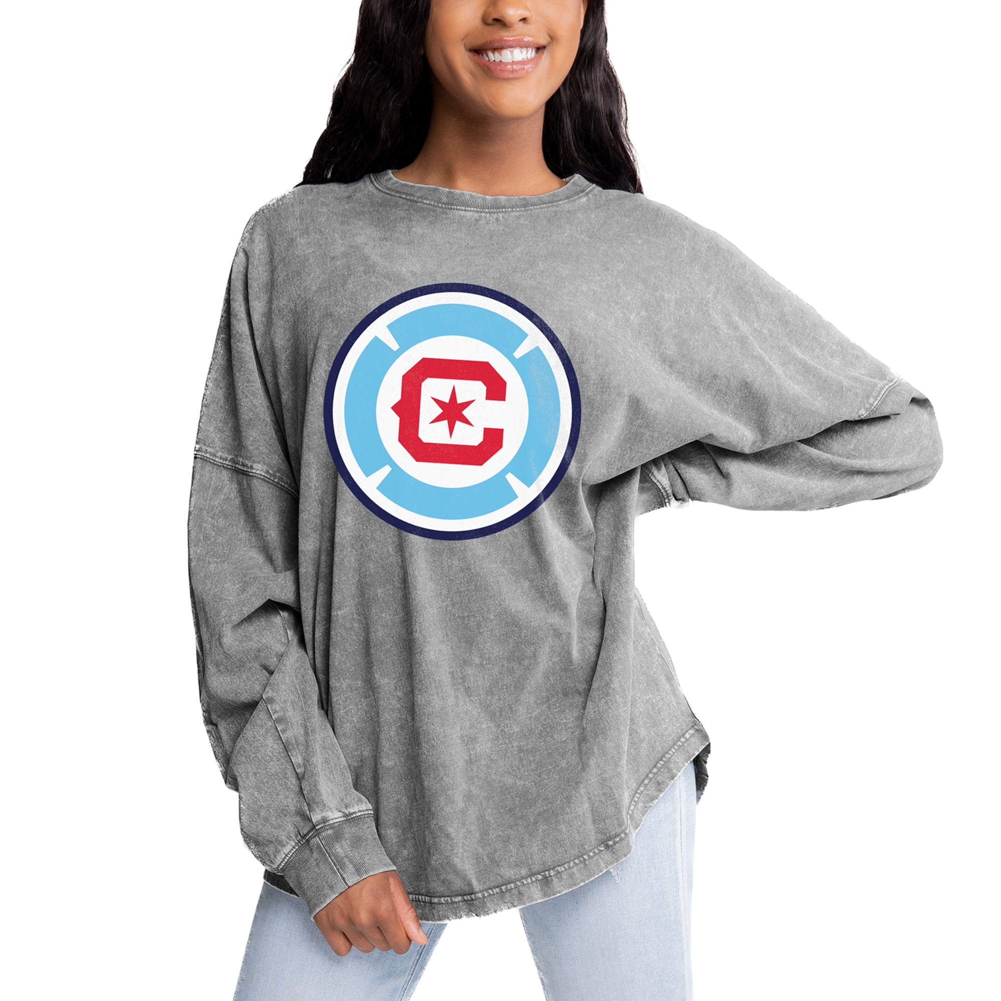 売れ筋商品|||ゲームデイ カットソー トップス レディース Women's Gray Charlotte FC Faded Wash Pullover Sweatshirt Gray Women's Gameday Couture Gray Charlotte FC Faded Wash