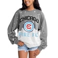 thumbnail image 1 of Women's Gameday Couture Gray Chicago Fire Twice As Nice Pullover Sweatshirt, 1 of 1