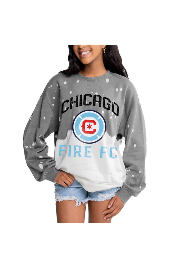 Women's Gameday Couture Gray Chicago Fire Twice As Nice Pullover Sweatshirt
