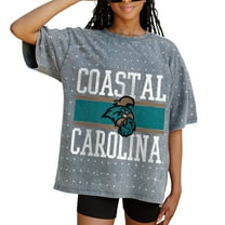 Women's Gameday Couture Gray Coastal Carolina Chanticleers On the Ball Oversized T-Shirt