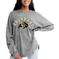 thumbnail image 1 of Women's Gameday Couture Gray Colorado Buffaloes Faded Wash Pullover Sweatshirt, 1 of 1