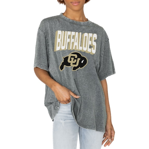 Women's Gameday Couture Gray Colorado Buffaloes Solid Defense Oversized T-Shirt
