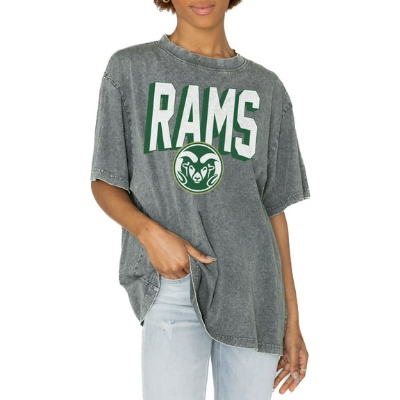 Women's Gameday Couture Gray Colorado State Rams Solid Defense Oversized T-Shirt
