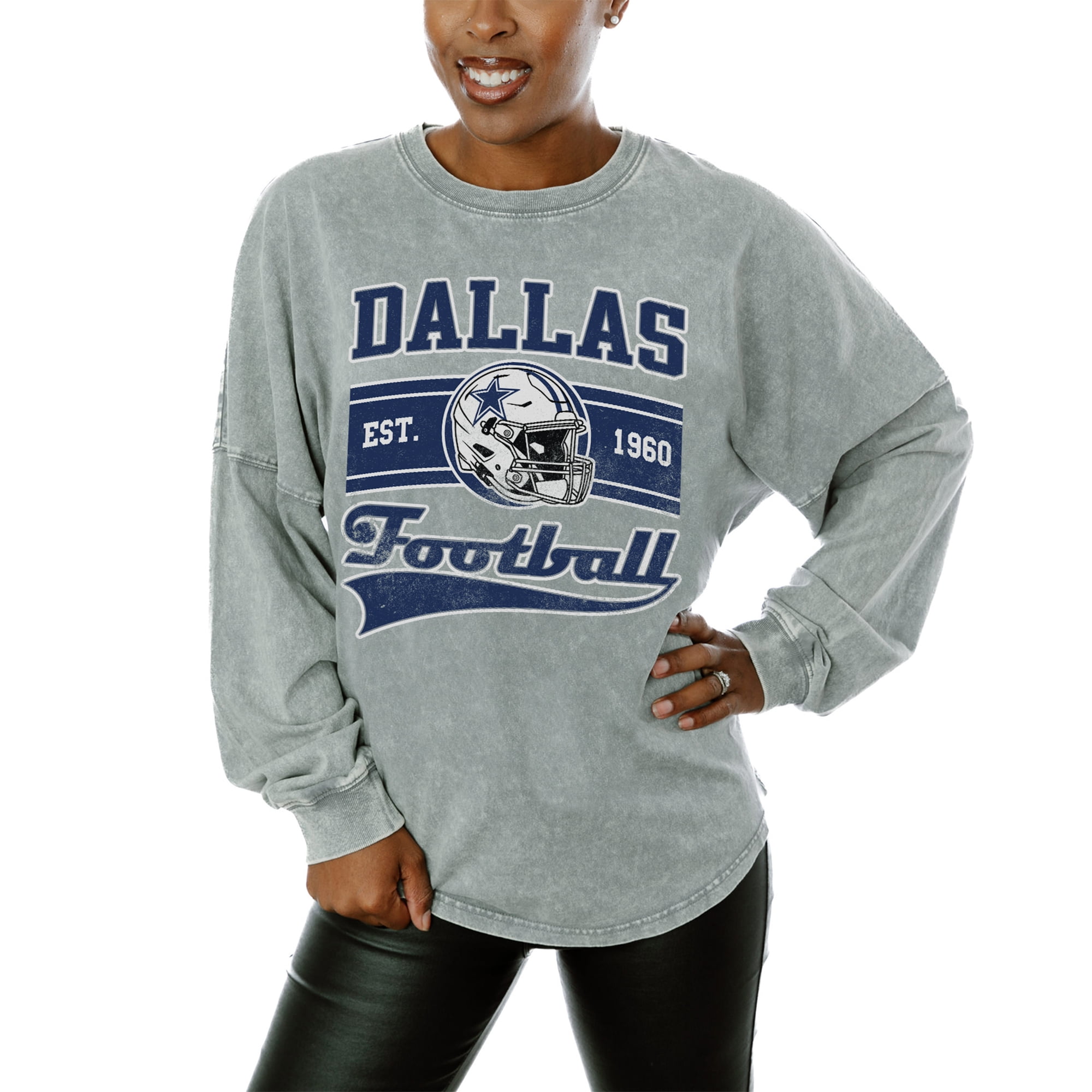 dallas cowboys dress shirt long sleeves Men's Fanatics Light Blue Front Office Sleeve Button-Up way stretch fabric that wicks away moisture Women's WEAR by Erin Andrews