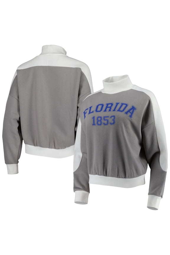 Women's Gameday Couture Gray Florida Gators Make it a Mock Sporty Pullover Sweatshirt