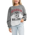 thumbnail image 1 of Women's Gameday Couture Gray Georgia Bulldogs Twice As Nice Faded Crewneck Sweatshirt, 1 of 1