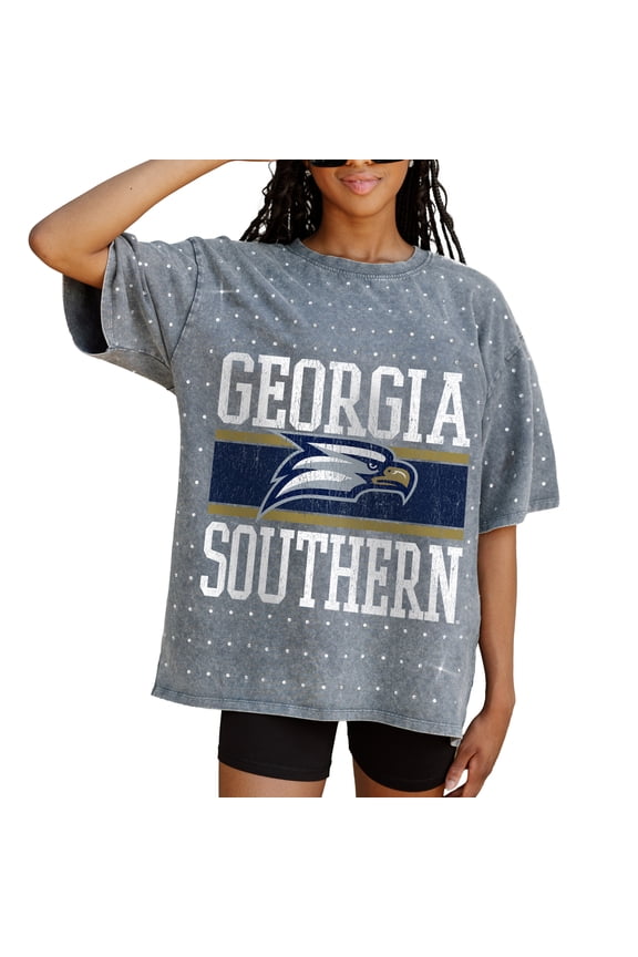 Women's Gameday Couture Gray Georgia Southern Eagles On the Ball Oversized T-Shirt