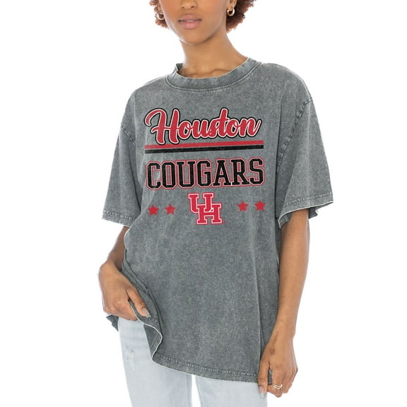 Women's Gameday Couture Gray Houston Cougars Here To Play Oversized T-Shirt