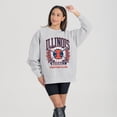 thumbnail image 1 of Women's Gameday Couture Gray Illinois Fighting Illini Baseball Premium Fleece Drop Pullover Sweatshirt, 1 of 2