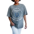 thumbnail image 1 of Women's Gameday Couture Gray Indianapolis Colts On Point Oversized Slogan T-Shirt, 1 of 2