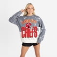 thumbnail image 1 of Women's Gameday Couture  Gray Kansas City Chiefs Arch Rivals Faded Wash Sweatshirt, 1 of 7