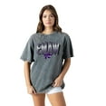 thumbnail image 1 of Women's Gameday Couture Gray Kansas State Wildcats Snow Washed Relaxed Fit Classic T-Shirt, 1 of 4