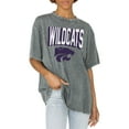 thumbnail image 1 of Women's Gameday Couture Gray Kansas State Wildcats Solid Defense Oversized T-Shirt, 1 of 1