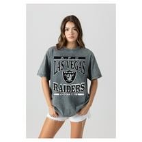 Women's Gameday Couture  Gray Las Vegas Raiders Oversized Classic Grind Washed T-Shirt