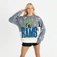 thumbnail image 1 of Women's Gameday Couture  Gray Los Angeles Rams Arch Rivals Faded Wash Sweatshirt, 1 of 7