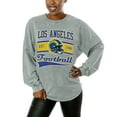 thumbnail image 1 of Women's Gameday Couture  Gray Los Angeles Rams  Snow Wash Oversized Long Sleeve T-Shirt, 1 of 2