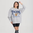 thumbnail image 1 of Women's Gameday Couture Gray Memphis Tigers Basketball Premium Fleece Drop Pullover Sweatshirt, 1 of 2