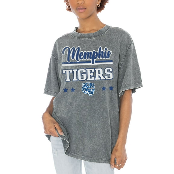 Women's Gameday Couture Gray Memphis Tigers Here To Play Oversized T-Shirt