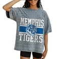 thumbnail image 1 of Women's Gameday Couture Gray Memphis Tigers On the Ball Oversized T-Shirt, 1 of 2