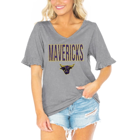 Women's Gameday Couture Gray Minnesota State Mavericks Class Act V-Neck T-Shirt
