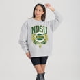 thumbnail image 1 of Women's Gameday Couture Gray NDSU Bison Baseball Premium Fleece Drop Pullover Sweatshirt, 1 of 2