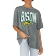 thumbnail image 1 of Women's Gameday Couture Gray NDSU Bison Solid Defense Oversized T-Shirt, 1 of 1