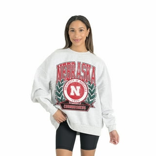 売れ筋商品|||ファナティクス パーカー・スウェットシャツ アウター レディース Women's White Nebraska Huskers Striped Notch Neck Pullover Hoodie White Nebraska Cornhuskers Womens in Nebraska Cornhuskers Team