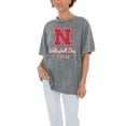 thumbnail image 1 of Women's Gameday Couture  Gray Nebraska Huskers Volleyball Day Oversized T-Shirt, 1 of 4