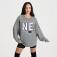 thumbnail image 1 of Women's Gameday Couture Gray New England Patriots Oversized Pure Motion Corded Sweatshirt, 1 of 4