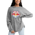 thumbnail image 1 of Women's Gameday Couture Gray New York Red Bulls Faded Wash Pullover Sweatshirt, 1 of 1