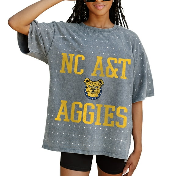 Women's Gameday Couture Gray North Carolina A&T Aggies On the Ball Oversized T-Shirt