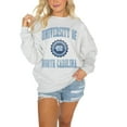 thumbnail image 1 of Women's Gameday Couture North Carolina Tar Heels Gray Oversized Drop Shoulder Fleece Drop Pullover Sweatshirt, 1 of 1