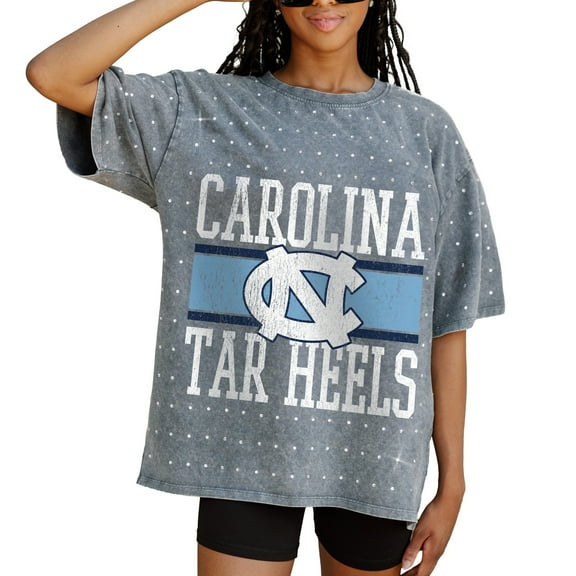 Women's Gameday Couture Gray North Carolina Tar Heels On the Ball Oversized T-Shirt