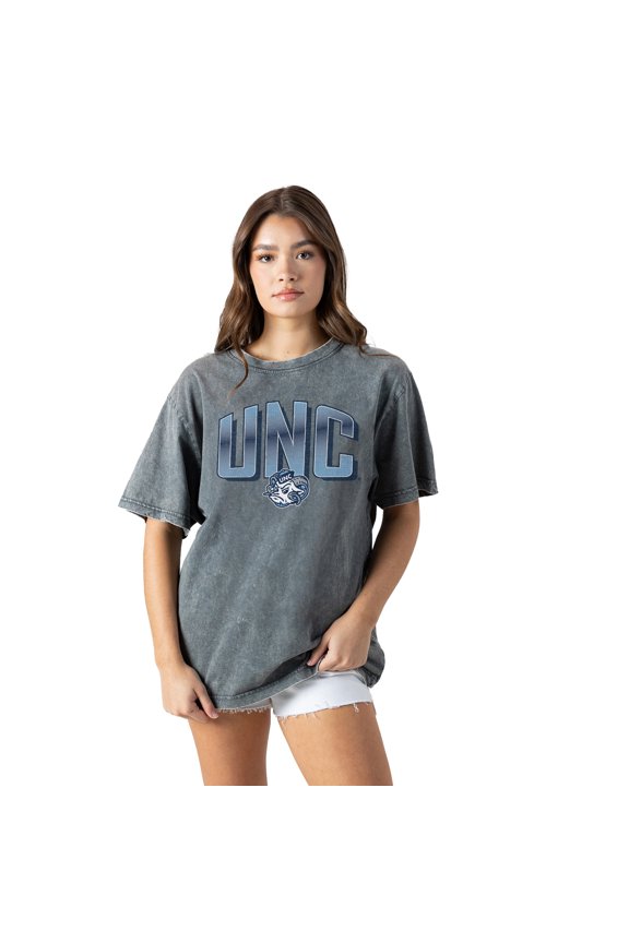 Women's Gameday Couture Gray North Carolina Tar Heels Snow Washed Relaxed Fit Classic T-Shirt