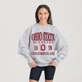 thumbnail image 1 of Women's Gameday Couture Gray Ohio State Buckeyes Established Premium Fleece Drop Pullover Sweatshirt, 1 of 2