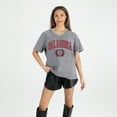 thumbnail image 1 of Women's Gameday Couture Gray Oklahoma Sooners Iconic Edge Rhinestone V-Neck T-Shirt, 1 of 7