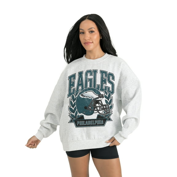 Women's Gameday Couture Gray Philadelphia Eagles Heritage Premium Fleece Pullover Sweatshirt