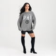 thumbnail image 1 of Women's Gameday Couture  Gray Philadelphia Union Oversized Pure Motion Corded Sweatshirt, 1 of 7
