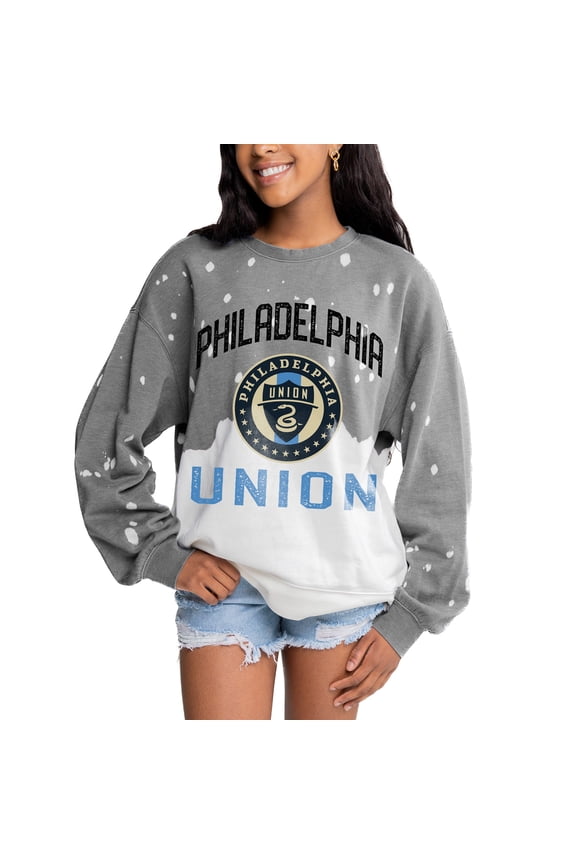 Women's Gameday Couture Gray Philadelphia Union Twice As Nice Pullover Sweatshirt