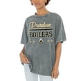 thumbnail image 1 of Women's Gameday Couture Gray Purdue Boilermakers Here To Play Oversized T-Shirt, 1 of 1