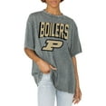 thumbnail image 1 of Women's Gameday Couture Gray Purdue Boilermakers Solid Defense Oversized T-Shirt, 1 of 1