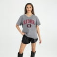 thumbnail image 1 of Women's Gameday Couture Gray Rider Broncs Iconic Edge Rhinestone V-Neck T-Shirt, 1 of 7
