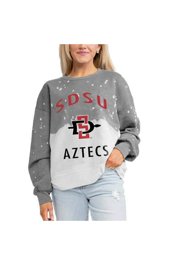 Women's Gameday Couture Gray San Diego State Aztecs Twice As Nice Pullover Sweatshirt