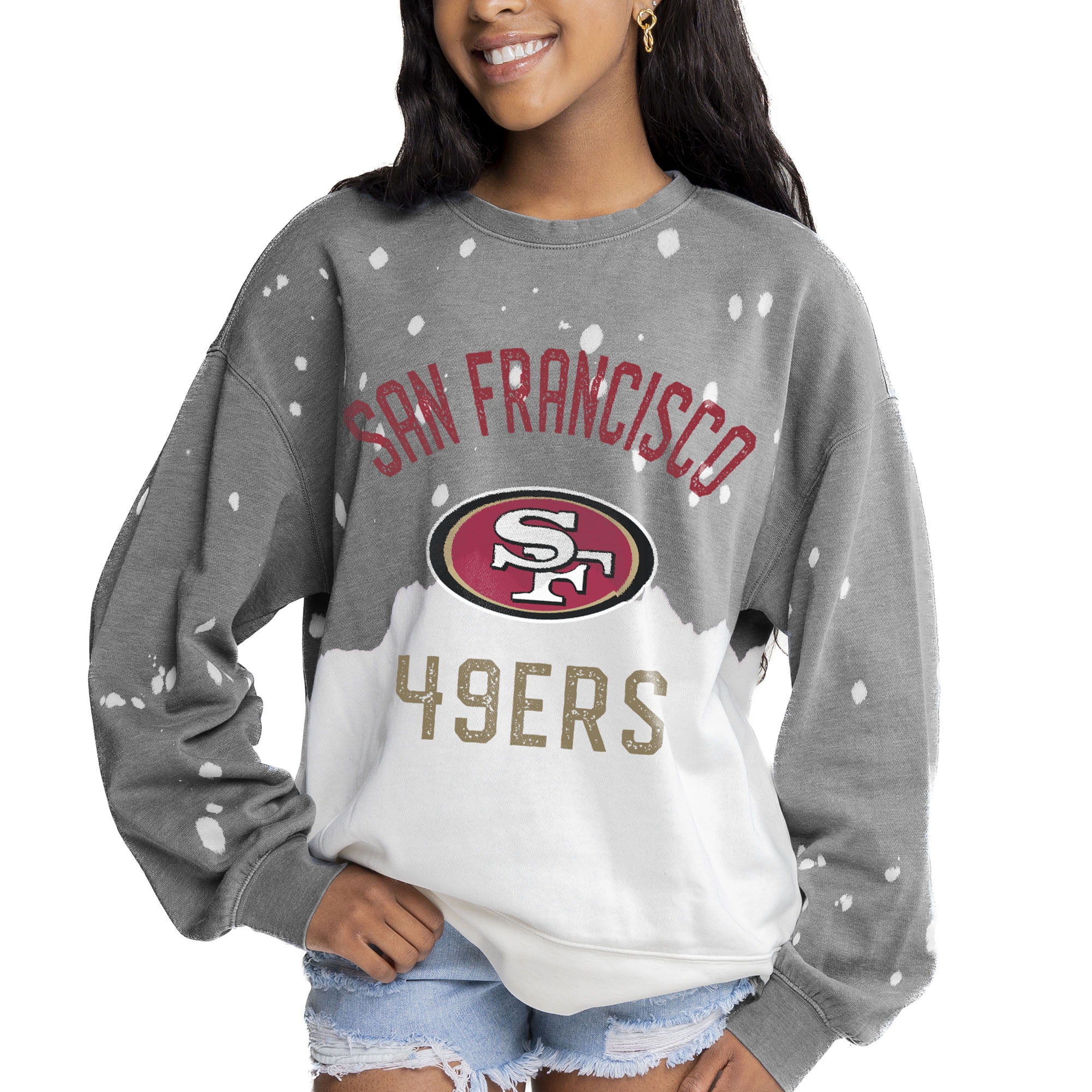 Women's Gameday Couture Gray San Francisco 49ers Coin Toss Faded
