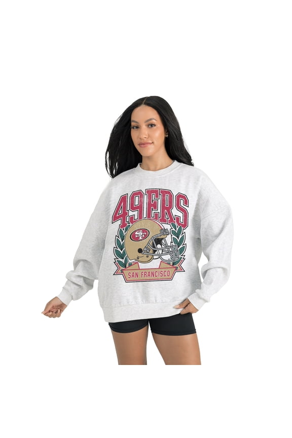 Women's Gameday Couture Gray San Francisco 49ers Heritage Premium Fleece Pullover Sweatshirt