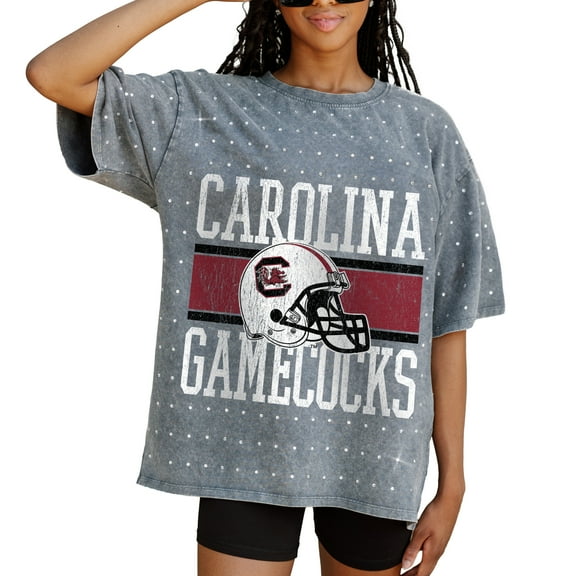 Women's Gameday Couture Gray South Carolina Gamecocks On the Ball Oversized T-Shirt